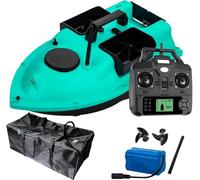 DYJD Bateau de pêche GPS intelligent RC sans fil 2kg de chargement automatique Retour d'alimentation Télécommande à 500M de distance Nid de pêche (Bleu)