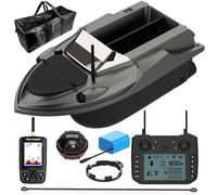 DYJD GPS RC Fishing Bait Boat 800m - Télécommande avec positionnement GPS et croisière automatique pour la pêche à la carpe (V080-Fishfinder Version)