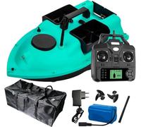 DYJD GPS-Smart RC Bateau d'appât sans fil 2 kg Charge automatique Télécommande de retour 500 m Bleu