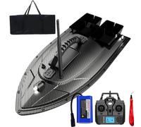 DYJD Leurre de pêche GPS - 500 m - RC - Bateau d'appât - Télécommande - Bateau d'alimentation - Appât de pêche de nuit avec projecteur de recherche