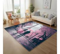 Dyjuaa Amour Romantique Urbain Paillasson Entrée Intérieur 80x120 cm, Paris Tour Eiffel Tapis Lavable en Machine Antidérapant Rugs Tapis Poil Ras Doux pour Chien, Cuisine, Porte et Couloir