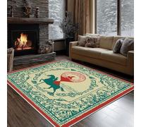 Dyjuaa Fantasy-Abenteuer Tapis Chambre Lavable en Machine Vintage Sablier Cheval Carpet AntidéRapant Poil Ras Descente de Lit 100x150 cm Moquette Doux pour Salon, Entrée, Couloir, Cuisine