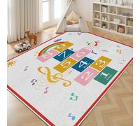 Dyjuaa Marelle Tapis de Salon Lavable en Machine Antiderapant Nombre de Marelle Tapis Chambre Descente de Lit 120x160cm Notes de Musique Carpet Interieur Doux Salle à Manger