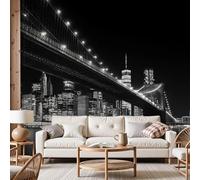 Dyjuaa Papier Peint Panoramique Paysage Urbain - Papier Peint Intissé Pont De Brooklyn, Revetement Mural New York Ville, Moderne Décoration Murale Salon Chambre 300x210 cm