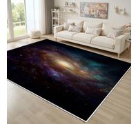 Dyjuaa Univers Galaxie Tapis de Salon Lavable en Machine Antiderapant Nébuleuse Mystère Tapis Chambre Descente de Lit 120x160cm Ciel Étoilé Fantastique Carpet Interieur Doux Salle à Manger