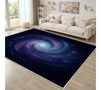 Dyjuaa UniversGalaxie Tapis Antidérapant Doux Poils Ras 200 x 300 cm, Vortex Nébuleuse Grand Tapis Salon Lavable en Machine Ciel Étoilé Carpet Chambre Ado, Tapis Salle à Manger
