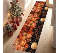 Dyjuaa Ville Conte de Fées Tapis Couloir Long 50x150cm Lune Ciel Étoilé Tapis Cuisine Devant Evier Carpet Lavable en Machine Antiderapant pour Cuisine, Couloir, Passage, Chambre