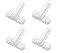 Dylan-EU 4PCS Sash Jammer Serrure de Fenêtre en Métal Blanc Verrou de Securite Porte Sécurité Domestique Remplacement Pour Divers Porte et Fenêtre et Sécurité de la Maison UPVC/PVC