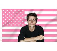 Dylan O'Brien Drapeau décoratif avec 2 œillets en laiton pour extérieur et intérieur, double couture, tapisserie murale à suspendre, décoration de chambre, dortoir, porche, décorations extérieures