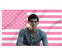 Dylan O'Brien Drapeau décoratif avec 2 œillets en laiton pour extérieur et intérieur, double couture, tapisserie murale à suspendre, décoration de chambre, dortoir, porche, décorations extérieures