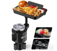 DYLEN Plateau porte-gobelet de voiture, adaptateur extensible pour voitures, plateau de nourriture amovible de 24 cm, table pour manger, voyage en voiture, convient pour Stanley 0,4 à 1,2 L, grandes