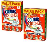 Dylon Colour Catcher Lot de 2 paquets de 40 feuilles de linge