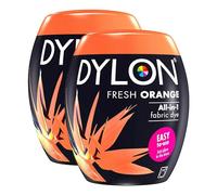 DYLON Lot de 2 capsules de teinture pour machine 350 g, orange frais