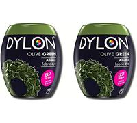 Dylon Lot de 2 Capsules de Teinture pour Machine Vert Olive 350 g, 700 g