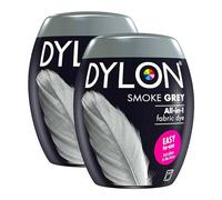 Dylon Lot de 2 capsules de teinture pour tissu Gris fumé 350 g