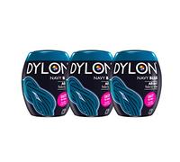 Dylon Lot de 3 capsules de teinture pour machine Bleu marine 350 g