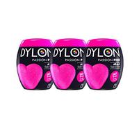 Dylon Lot de 3 capsules de teinture pour machine Rose passion 350 g