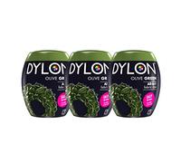 Dylon Lot de 3 capsules de teinture pour machine vert olive 350 g