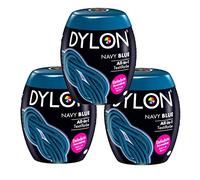 DYLON Navy Blue All-in-1 Textilfarbe (für frische und intensive Farben) 3 x 350 g