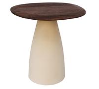 Dylon-table basse d50 cm en bois brun et ivoire