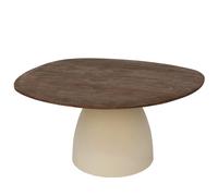Dylon-table basse d76 cm en bois brun et ivoire