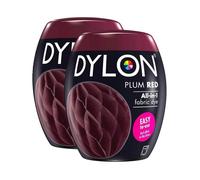 Dylon Washing Machine Fabric Dye Pod 350g for Clothes Plum Red 3 Pack