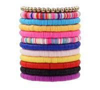 DYLYMX 12 Pcs Set de Bracelets d'amitié, Bracelet de Lettres de Toylor Inspiré d'un Album, Bracelets d'amitié Bohemian Concert Exchange Cadeaux pour les Fans de Musique et d'amour (E)