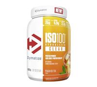 Dymatize ISO 100 Hydrolized Clear Peach Ice Tea 900g Hydrolysat de protéine de lactosérum clair + poudre d'isolat Hydrolysat de protéine de lactosérum clair + poudre d'isolat