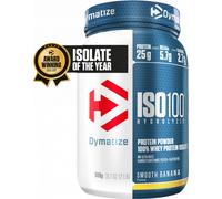 Dymatize ISO 100 Hydrolyzed 932 g banane lisse / Protéines de lactosérum hydrolysées / Isolat de lactosérum de première qualité avec 50% d'hydrolysat