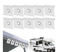 DYMHQ 10Pcs Auvent Oeillets de Passepoil Universels, Œillets de Passepoil de Caravane, Anneau de Crochet de Auvent de Tente, Oeillet de Auvent pour Rail de Fixation 5/6 mm 7/8 mm Camping