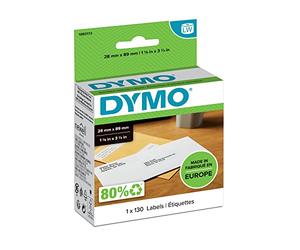 Dymo 10205 Lablewriter Rouleau de 130 Etiquettes adresse standard Impression Thermique Bas Volume Titreuse 28 m x 89 mm Couleurs Assorties