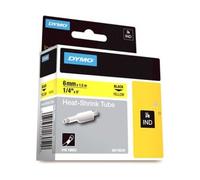 DYMO Rhino gaines thermorétractables industrielles | 12 mm x 1,5 m | Impression en noir sur fond blanc | pour étiqueteuses Rhino