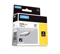 Dymo Ruban pour gaines thermorétractables 1805443 – Polyoléfine 24 mm x 1,5 m Noir sur blanc
