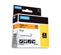 Dymo Ruban d'étiquetage original 18436 (S0718500) Vinyle noir sur orange 19 mm x 5,5 m