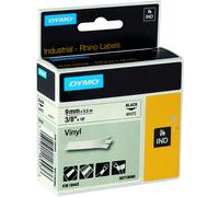 Dymo Ruban d'étiquetage IND RHINO 18443 Vinyle Blanc/Noir 9 mm x 5,5 m
