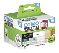 DYMO 2112286 Rouleau d'étiquettes 25 x 25 mm film polypropylène blanc 1700