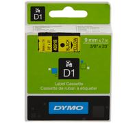 DYMO D1 étiquettes autocollantes authentiques | rouleau de 9 mm x 7 m | impression en noir sur fond jaune | autocollantes | pour étiqueteuses LabelManager