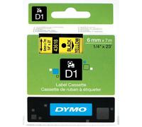 DYMO 43618 Ruban D1 Standard Noir sur Jaune 6mm x 7m - S0720790