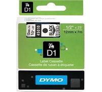 DYMO 45010 Ruban D1 Standard 12mm x 7m Noir sur Transparent - S0720500
