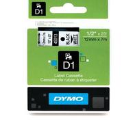 K7 DYMO D1 45013 OEM S0720530 12mm x 7m NOIR SUR BLANC ORIGINAL