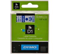 DYMO D1 Étiquette Standard, Bleu sur Fond Blanc, 12 mm x 7 m