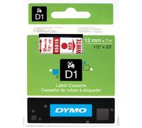 Ruban Dymo® D1 Rouge/Blanc pour étiqueteuses LabelManager™ LabelWriter™ Duo et LabelPoint Rouge/Blanc G