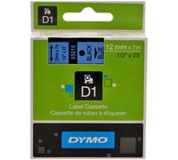 DYMO D1 étiquettes autocollantes authentiques | rouleau 9 mm x 7 m | impression en noir sur fond bleu | pour étiqueteuses LabelManager