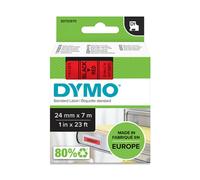 Dymo 53717 (S0720970) - (24 mm) - Noir sur rouge - Ruban