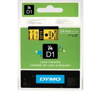 DYMO étiquettes autocollantes D1 authentiques 24 mm x 7 m noir sur jaune pour LabelManager