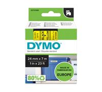 DYMO étiquettes autocollantes D1 authentiques 24 mm x 7 m noir sur jaune pour LabelManager