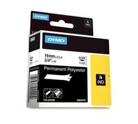 Dymo Ruban polyester 622290 – Noir sur transparent – 19 mm x 5,5 m – Adhésif permanent