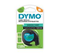 Dymo 91204 (S0721640) - (12 mm) - Noir sur vert - Ruban