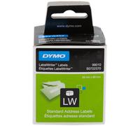 Dymo 99010 (S0722370) - (28 mm x 89 mm) 2 rouleaux - Noir sur blanc - Étiquette