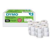 Dymo – Étiquettes adhésives 19 x 51 mm blanc – 12 rouleaux x 500 étiquettes multi-emploi